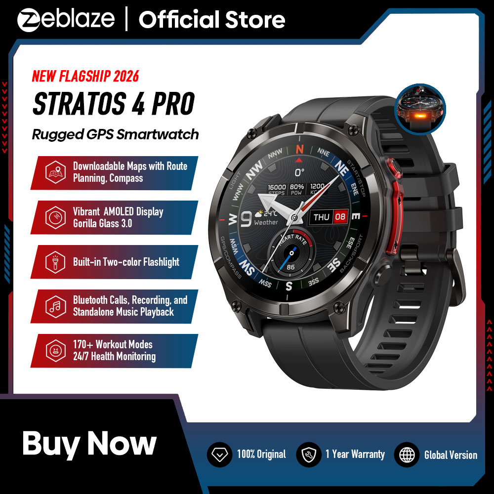 Hybrid Smartwatch - Nowy smartwatch Zeblaze Stratos 4 PRO