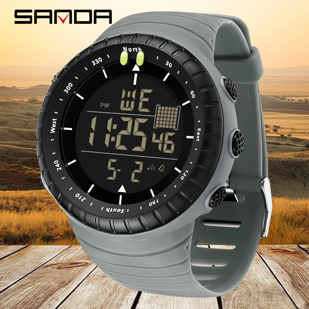 Tide Watch Surf - SANDA Nowy 6256 Męski Zegarek Elektroniczny