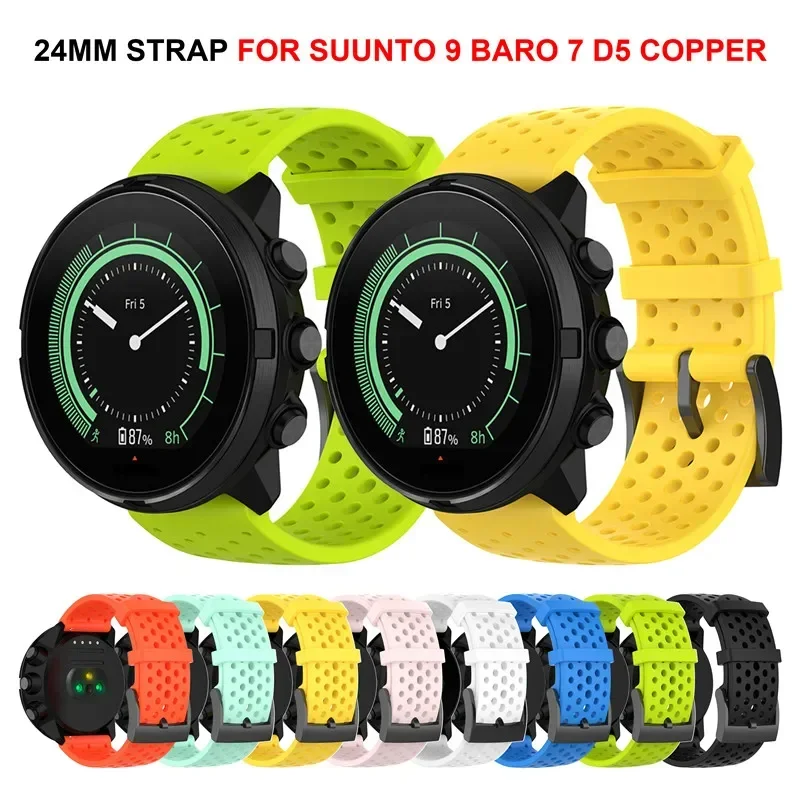 Hybrid Smartwatch - 24mm Silikonowy Pasek do SUUNTO 7