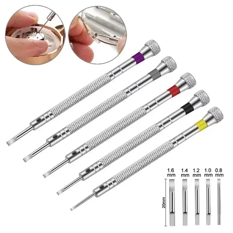 Watchmaker Screwdriver - 5 sztuk/zestaw 0.8-1.6mm śrubokręt stalowy do