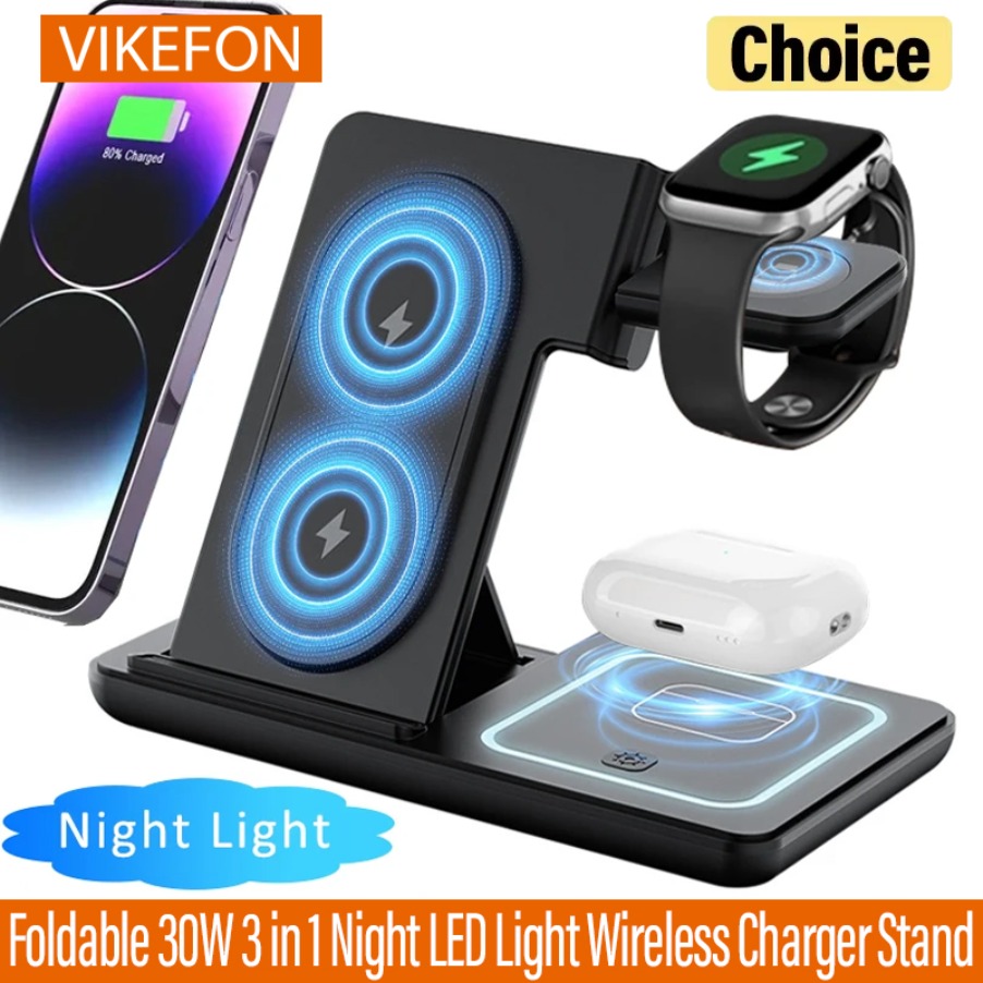 Smartwatch Watches For Iphone - Składana podstawka ładująca 3 w 1