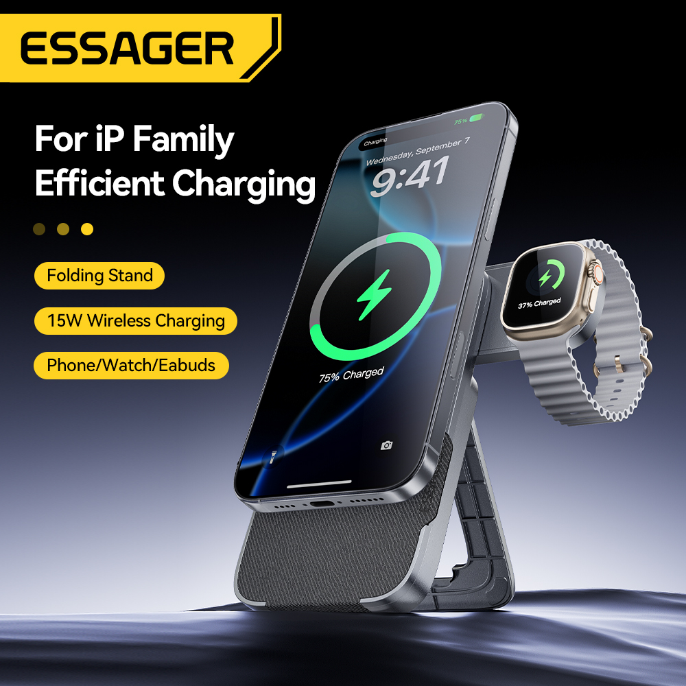 Essager 3-w-1 Przenośna Składa – Smartwatch Watches For Iphone recenzja i cena