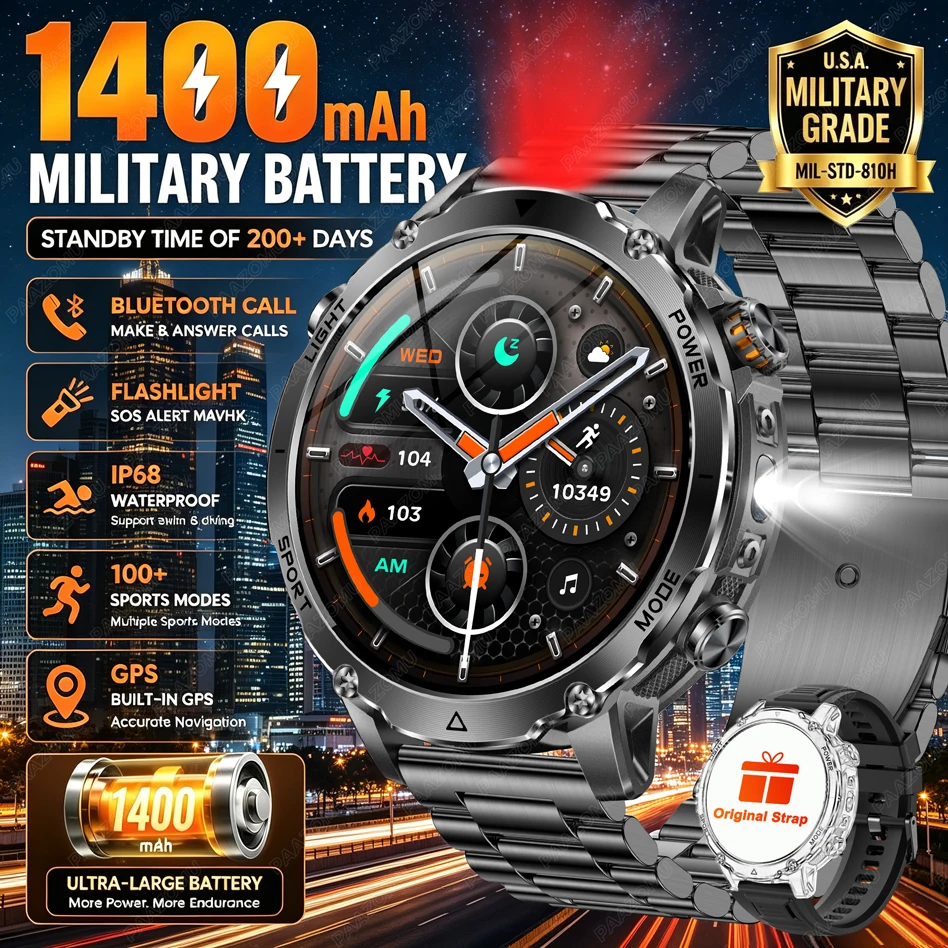 Smartwatch męski z dużą bateri – Smartwatch Branded Watches For Men recenzja i cena
