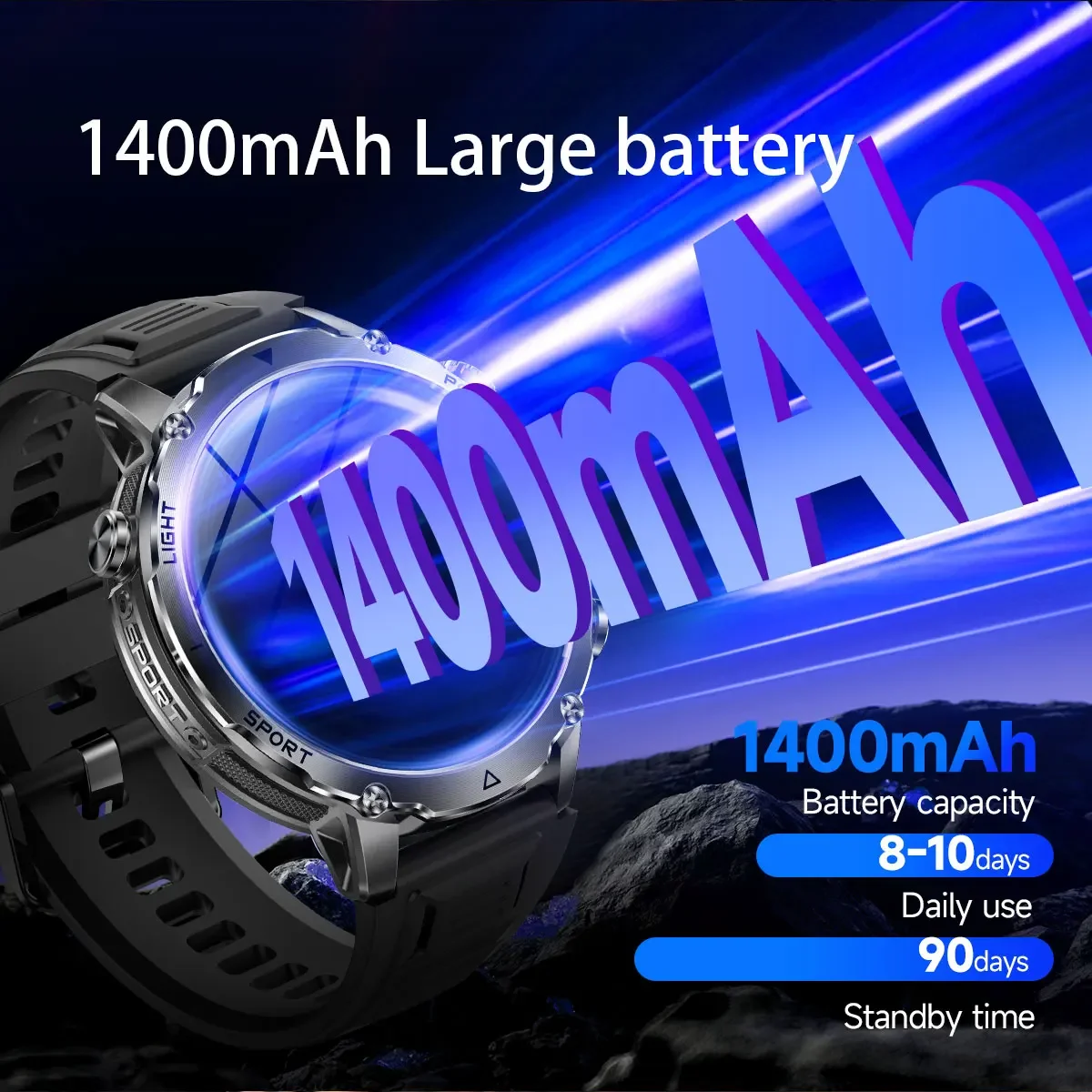 Smartwatch męski z dużą bateri – Smartwatch Branded Watches For Men recenzja i cena