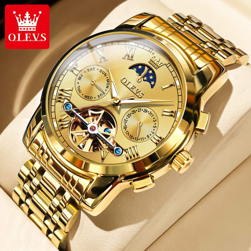 OLEVS 6617 Męski Klasyczny Zeg – Leather Watch Strap recenzja i cena