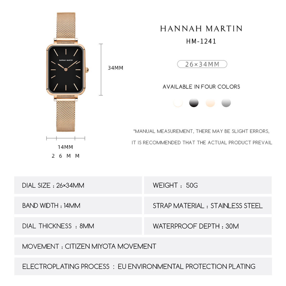 Prostokątny ultracienki prosty – Anti-Magnetic Watch recenzja i cena