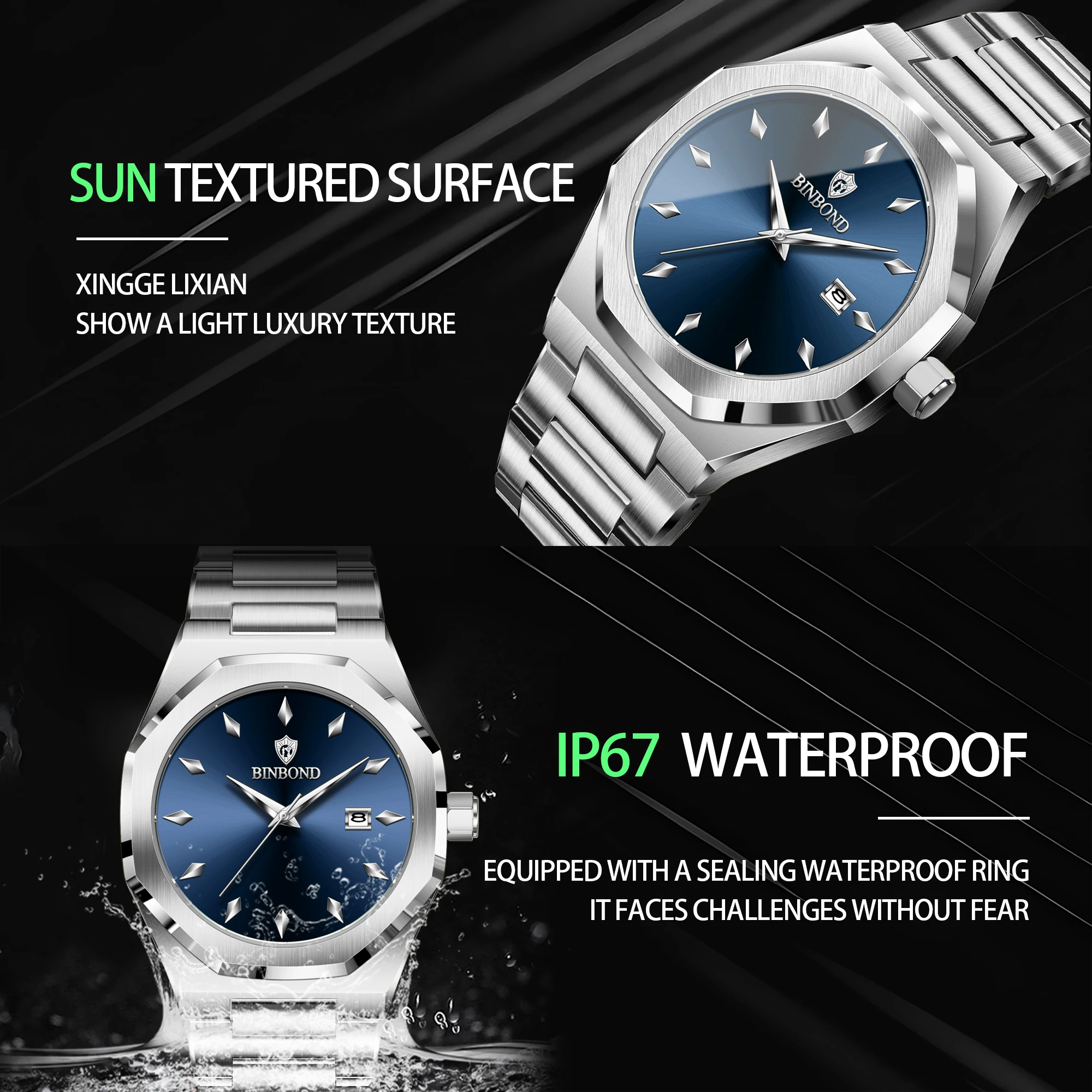 BINBOND Męski Zegarek Kwarcowy – Smartwatch Branded Watches For Men recenzja i cena