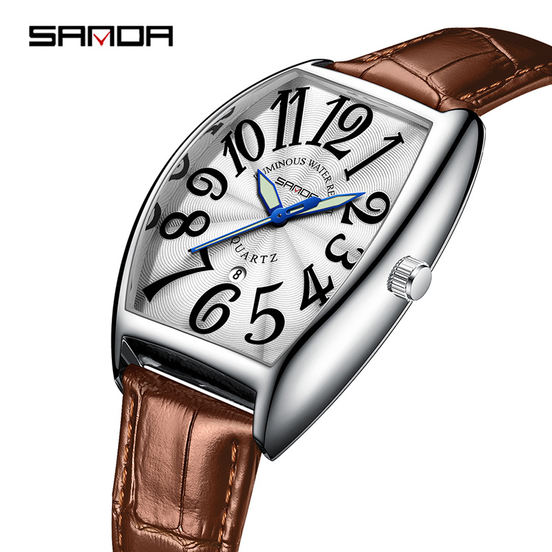 Zegarek męski SANDA New Quartz – Leather Watch Strap recenzja i cena