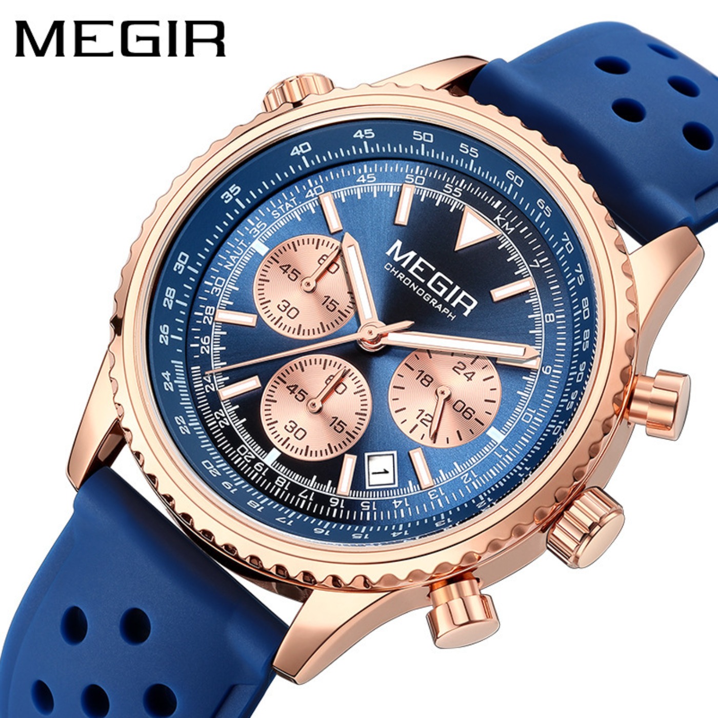 MEGIR Srebrno-Czarny Zegarek K – Leather Watch Strap recenzja i cena