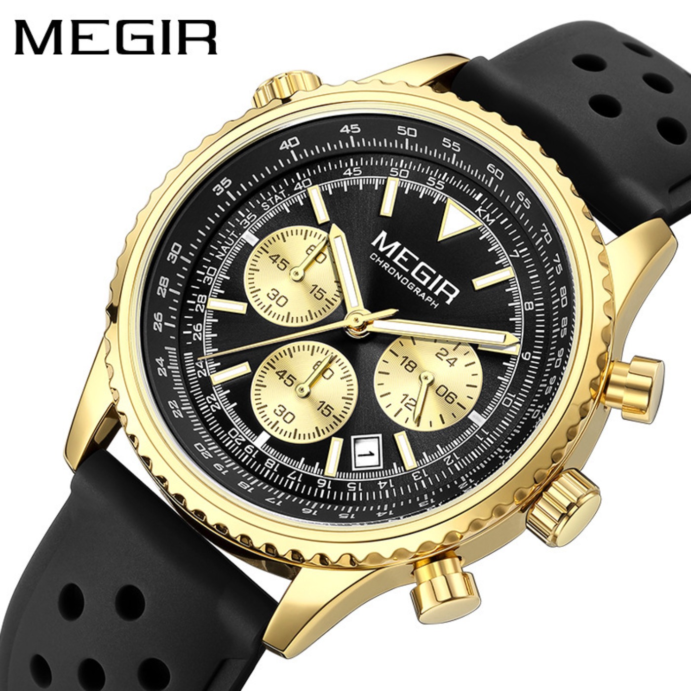 MEGIR Srebrno-Czarny Zegarek K – Leather Watch Strap recenzja i cena