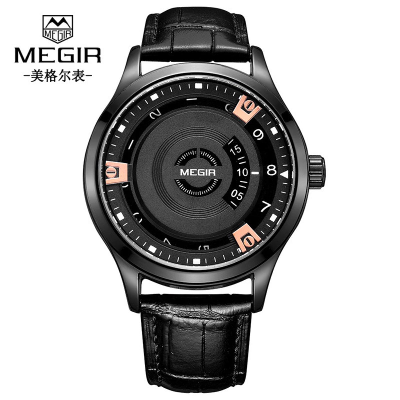 Zegarki męskie MEGIR, luksusow – Leather Watch Strap recenzja i cena
