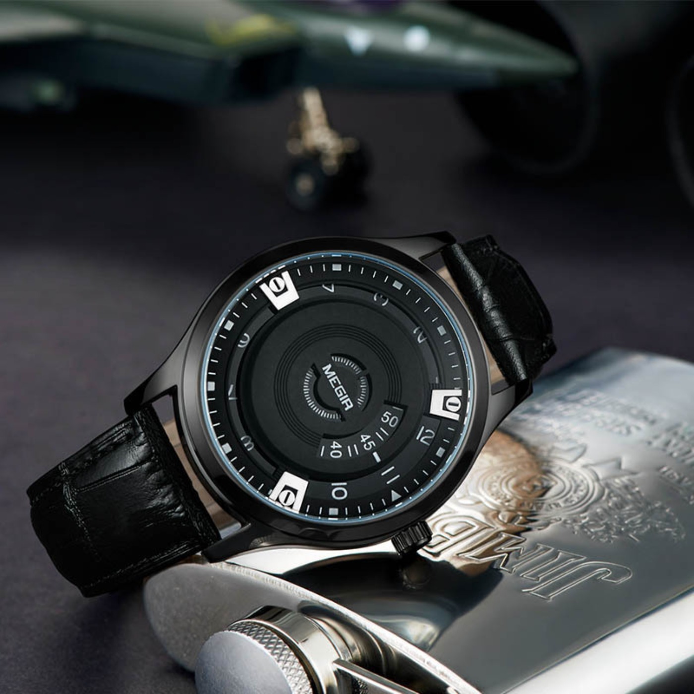 Zegarki męskie MEGIR, luksusow – Leather Watch Strap recenzja i cena