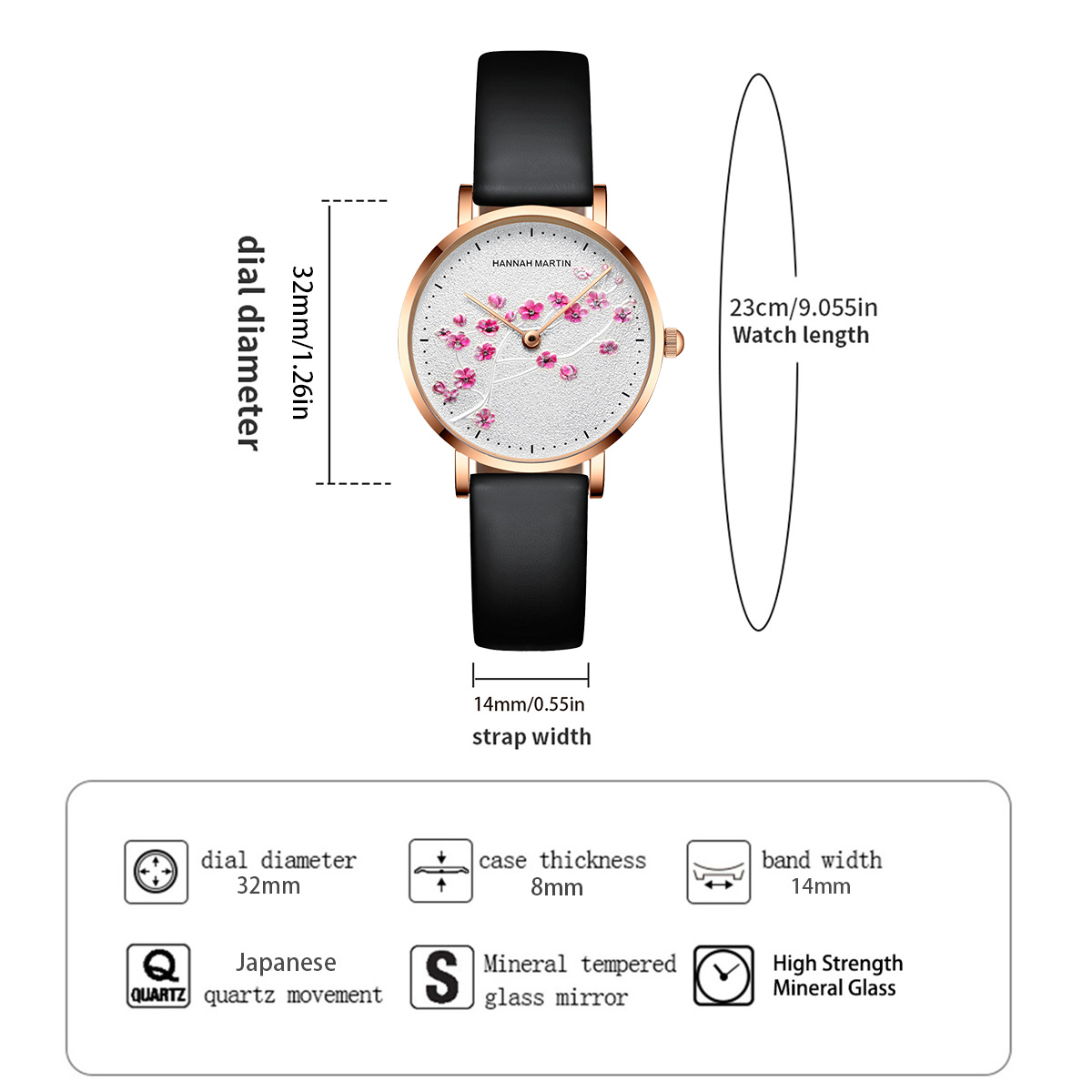 HANNAH MARTIN Damski Zegarek 1 – Anti-Magnetic Watch recenzja i cena