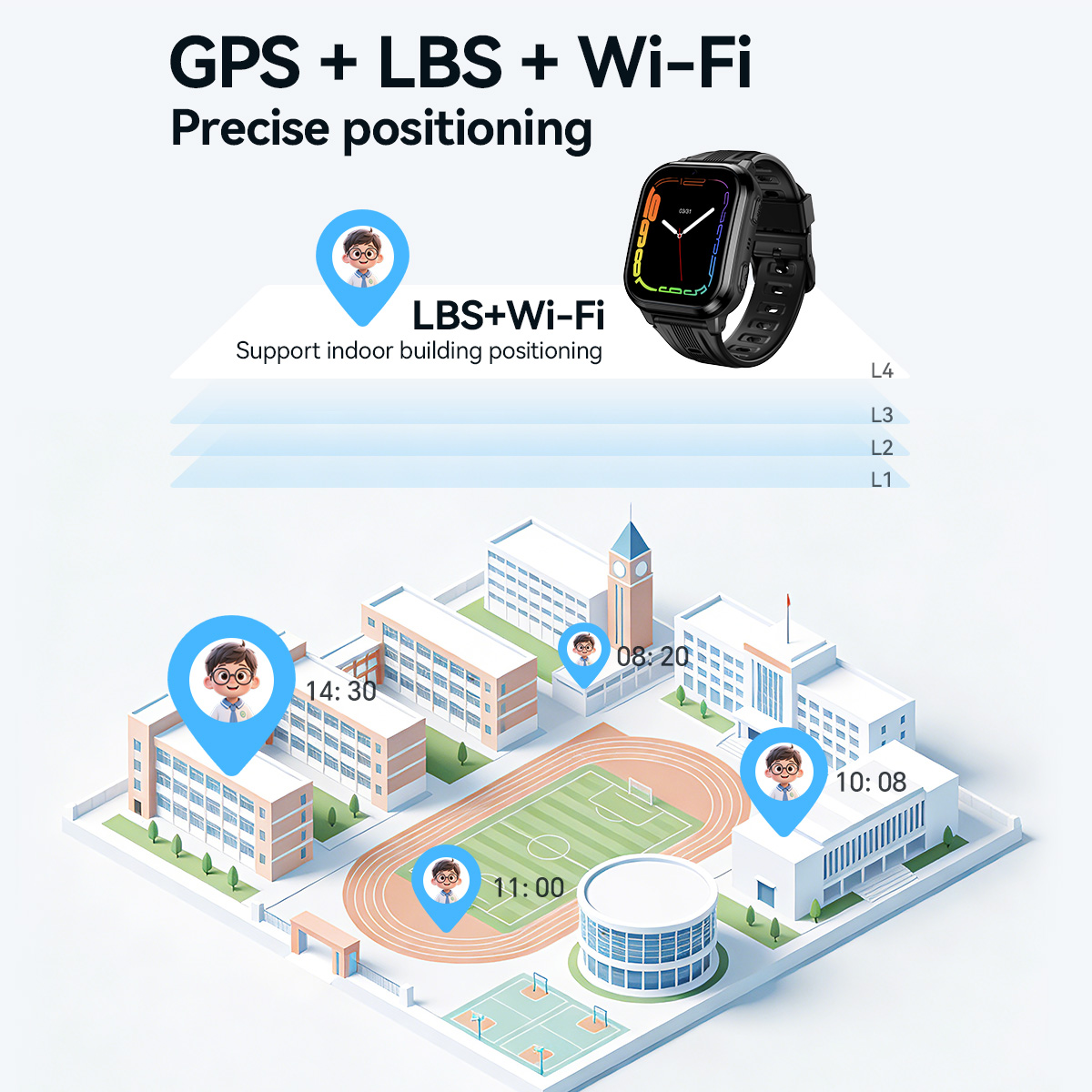 HOCO Y108 1.69-calowy zakrzywi – Smartwatch Watches For Kid Boy With Alarm recenzja i cena