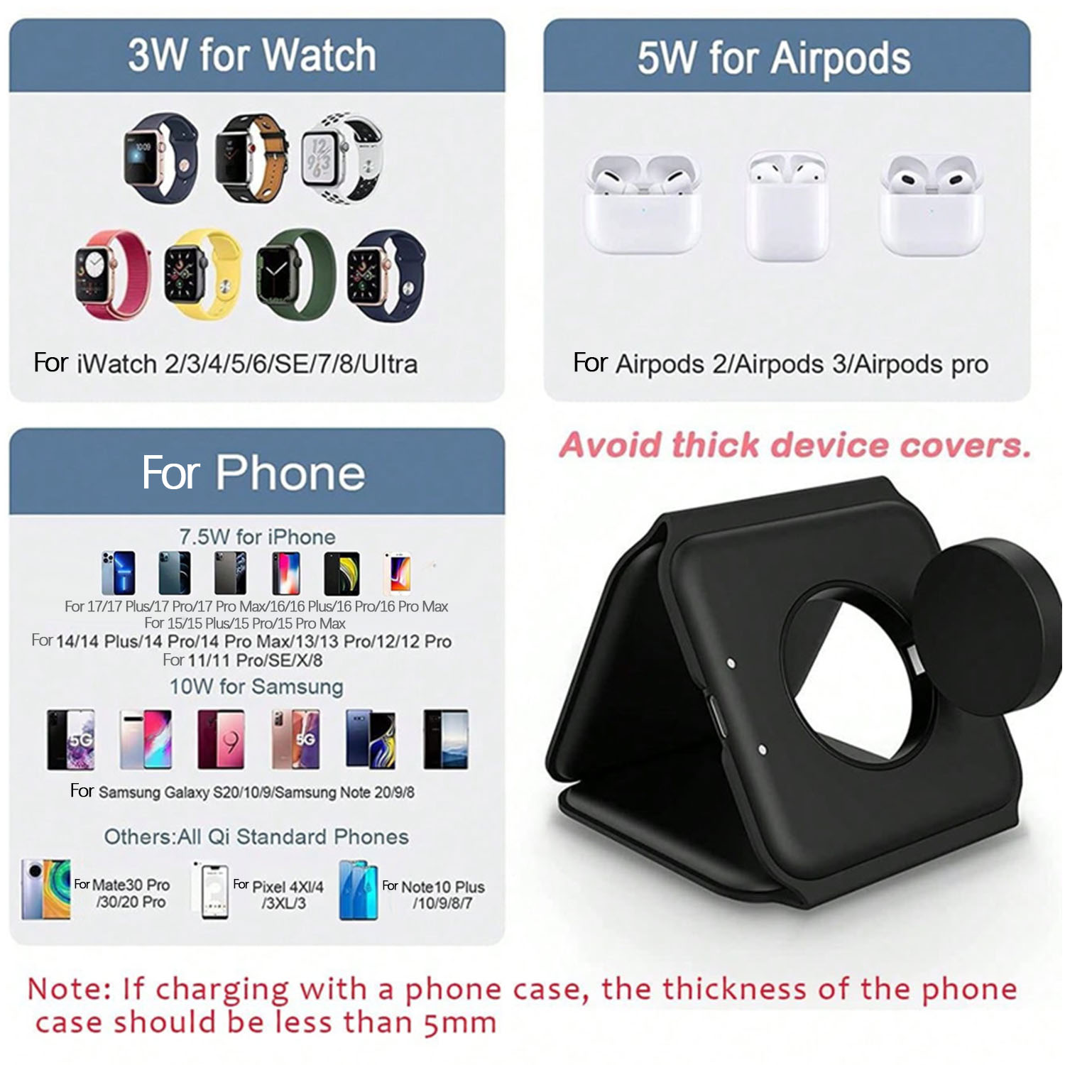 Bezprzewodowa stacja ładująca  – Smartwatch Watches For Iphone recenzja i cena