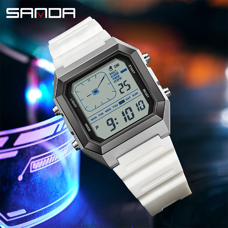 SANDA 6307 Nowy Męski Cyfrowy  – Tide Watch Surf recenzja i cena