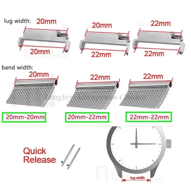2szt Adaptery pasków do zegark – Replacement Watch Bracelet recenzja i cena